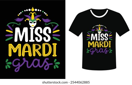 Miss Mardi Gras - Diversão e colorido Mardi Gras Tipografia Design