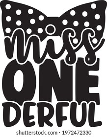 miss one derful logo inspirational positive quotes, motivational, typography, lettering design