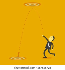 Miss one target, but it is another target , concept