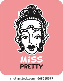 Miss Pretty Sticker