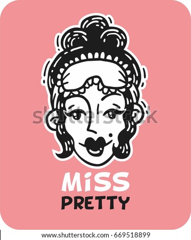 Miss Pretty Sticker
