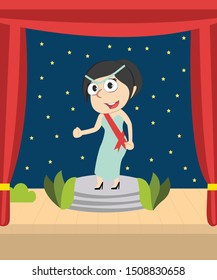 miss world vector illustration design