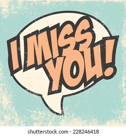 miss you background, illustration in vector format