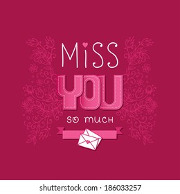 7,966 Card Miss You Images, Stock Photos & Vectors 