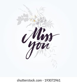 Miss you card