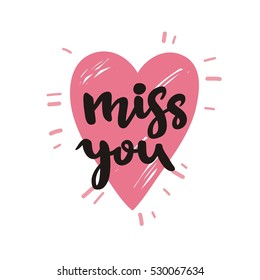 Miss you card