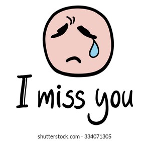 I miss you message