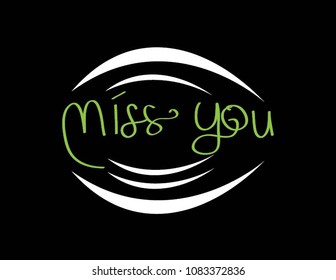 Miss you. vector abstract illustration
