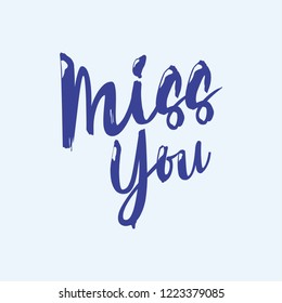 Miss you Vector lettering for farewell party