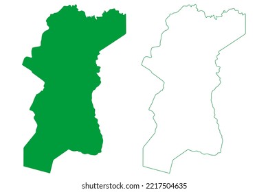 Missao Velha municipality (Ceará state, Municipalities of Brazil, Federative Republic of Brazil) map vector illustration, scribble sketch Missao Velha map