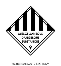 Misscellaneous dangerous substances color element. Hazardous material.