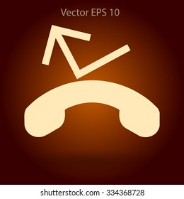 missed call by the host phone vector icon