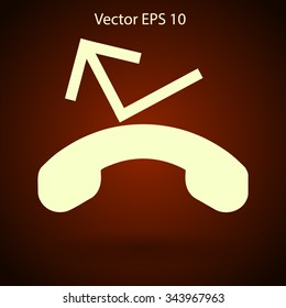 missed call by the host phone vector icon