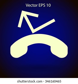 missed call by the host phone vector icon