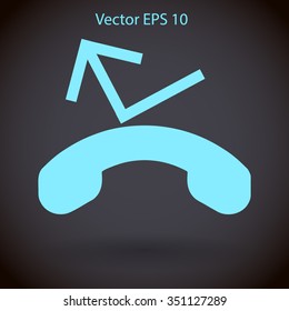 missed call by the host phone vector icon