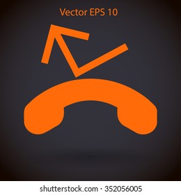 missed call by the host phone vector icon