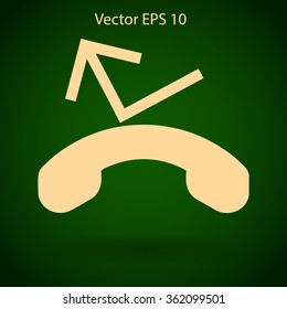 missed call by the host phone vector icon