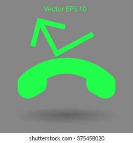 missed call by the host phone vector icon