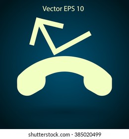 missed call by the host phone vector icon