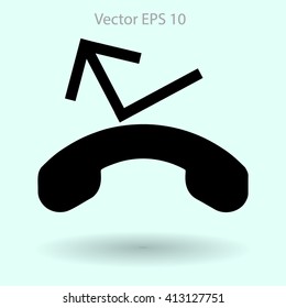 missed call by the host phone vector icon