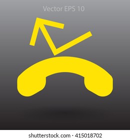 missed call by the host phone vector icon