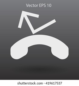 missed call by the host phone vector icon