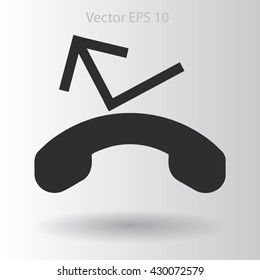 missed call by the host phone vector icon