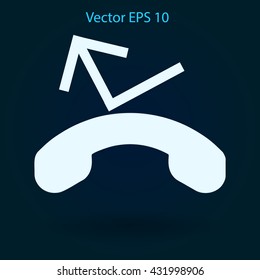 missed call by the host phone vector icon
