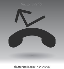 missed call by the host phone vector icon