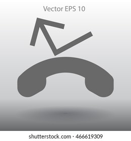 missed call by the host phone vector icon