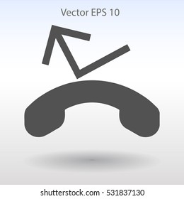 missed call by the host phone vector icon