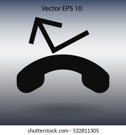 missed call by the host phone vector icon