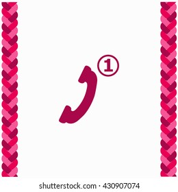 Missed Call icon Flat Design. Isolated Illustration.