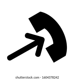 missed call icon isolated sign symbol vector illustration - Collection of high quality black style vector icons
