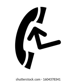 missed call icon isolated sign symbol vector illustration - Collection of high quality black style vector icons
