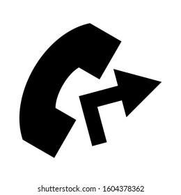 missed call icon isolated sign symbol vector illustration - Collection of high quality black style vector icons
