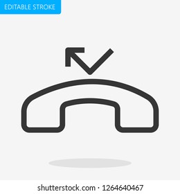 Missed Call Icon Pixel Perfect Editable Stroke Vector