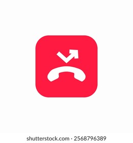 missed call icon sign vector