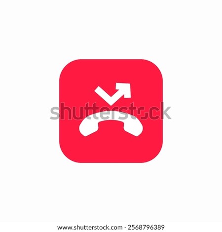 missed call icon sign vector