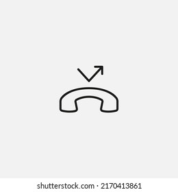 Missed call icon sign vector,Symbol, logo illustration for web and mobile