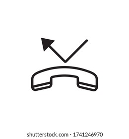 Missed call icon symbol illustration