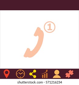Missed Call  icon. Vector design. 