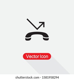 Missed Call Icon Vector Illustration Eps10