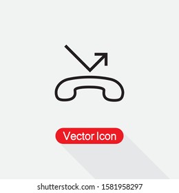 Missed Call Icon Vector Illustration Eps10