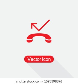 Missed Call Icon Vector Illustration Eps10