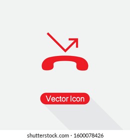 Missed Call Icon Vector Illustration Eps10