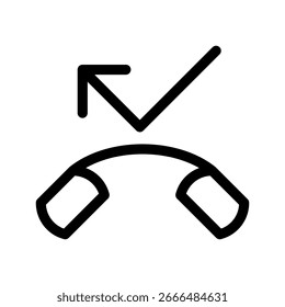 Missed Call Icon Vector Symbol Design Illustration