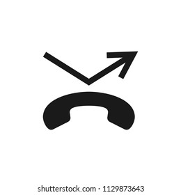 missed call icon for web and mobile. App vector