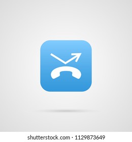 missed call icon for web and mobile. App vector