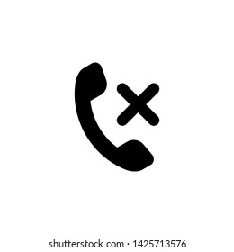 Missed call icon for web and mobile